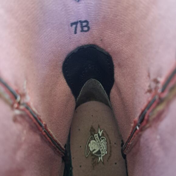 ARIAT Women’s Size 7 Fat Baby Pink Brown Cowgirl 8” Western Leather Boots - Picture 8 of 12